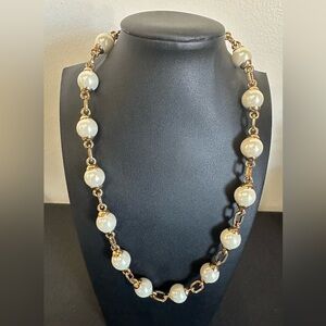 Lauren Ralph Lauren Gold and off  White Pearl Necklace
